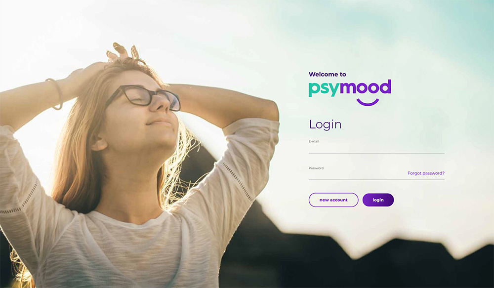 PsyMood Login page preview page