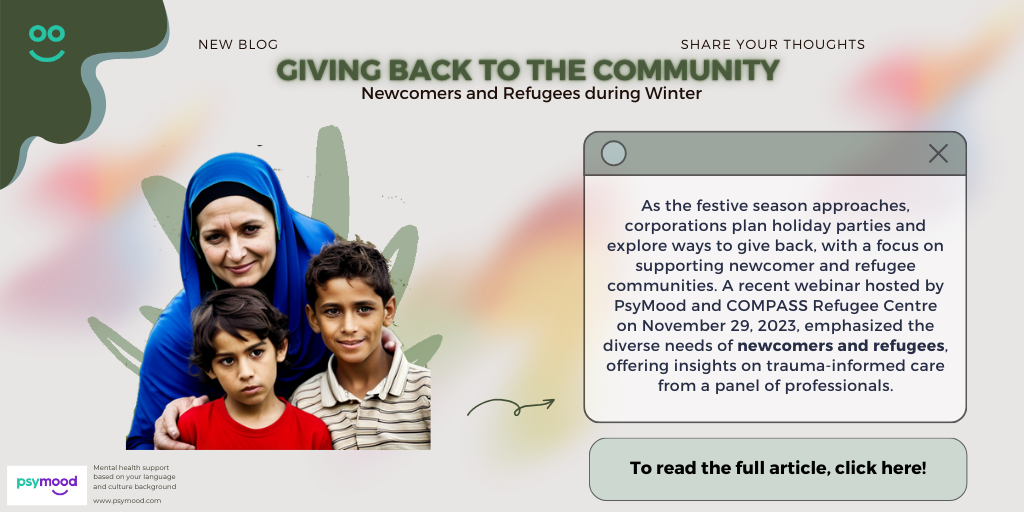 Giving back to the Community of Newcomers and Refugees during Winter